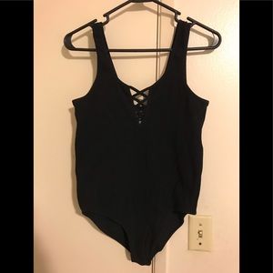 Forever21 Plus 2x black body suit